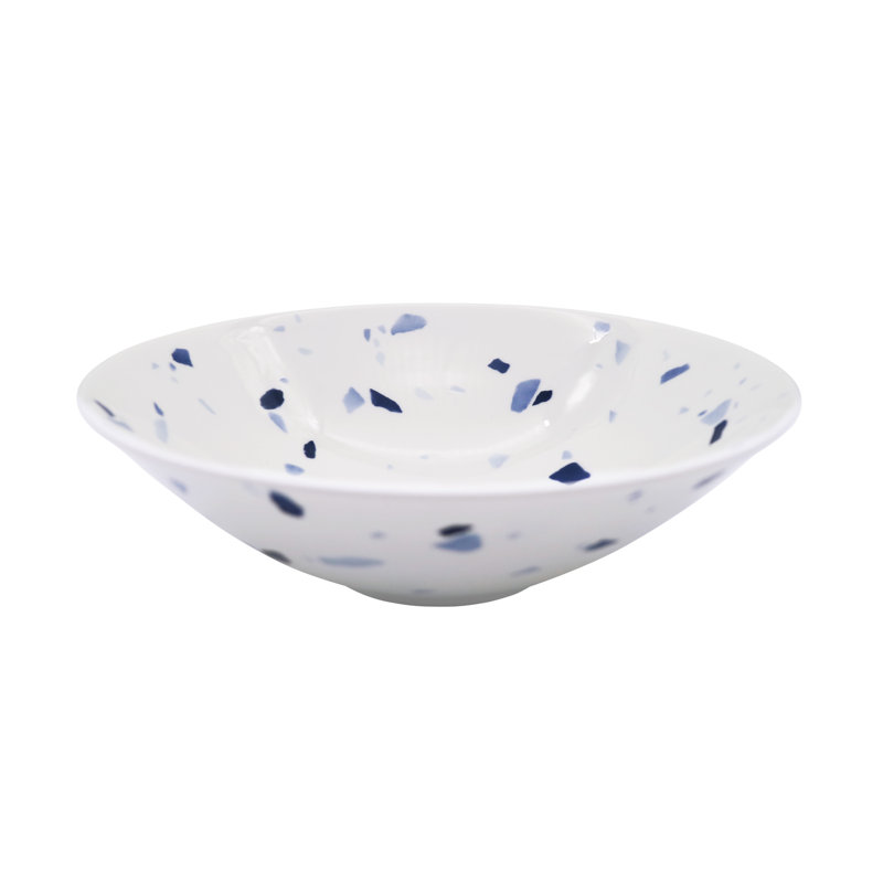 Terrazzo Azzurro Bone China Serving Bowl