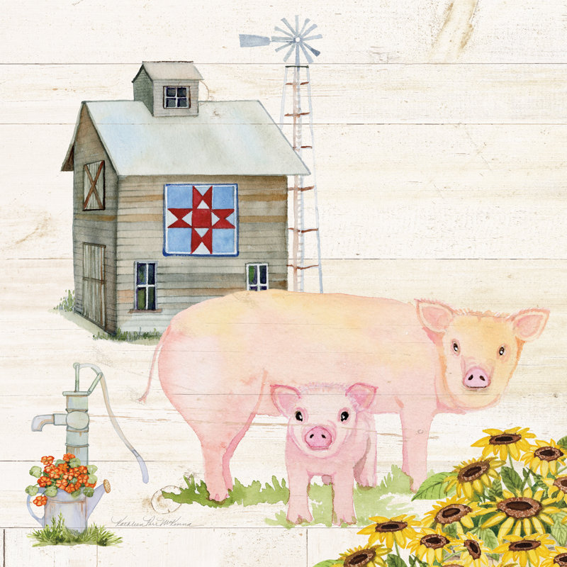 Life On The Farm III by Kathleen Parr McKenna - Wrapped Canvas Painting, 91cm H x 91cm W x 3.8cm D