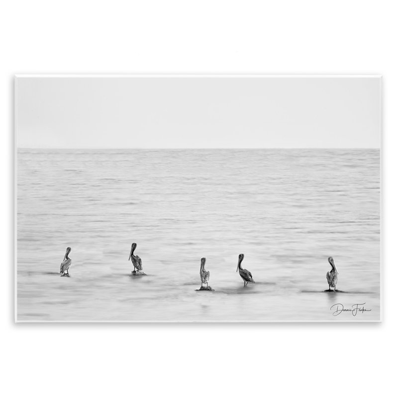«Pelicans on Shore», art mural par Dennis Frates, H 10 po x l 15 po