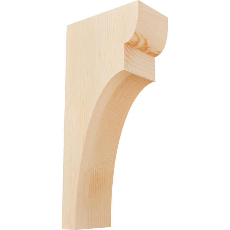 Yorktown Corbel, H 22 po x l 5,5 po x P 10 po, Sapin de Douglas, Lisse