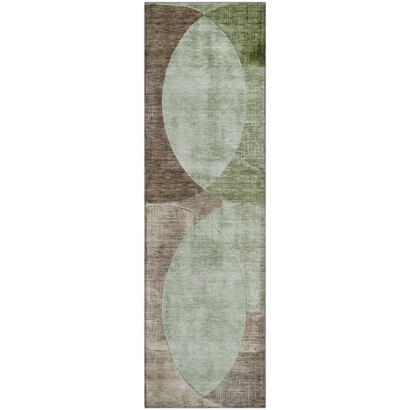 Premium Machine Washable Alves AMF1140 Geometric Rug, Runner 2'3" x 7'6"