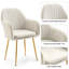 Chaise avec accoudoirs rembourrés Deamon (ensemble de 4)-2095757086