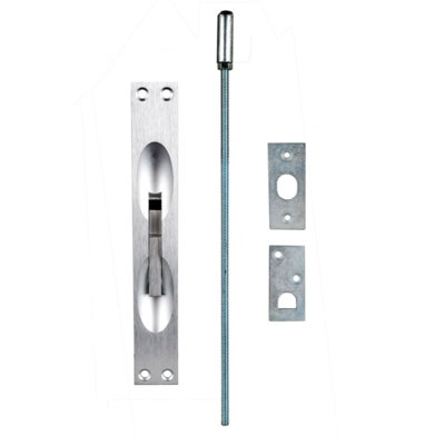1/2 in. Aluminum Security Surface Flush Bolt