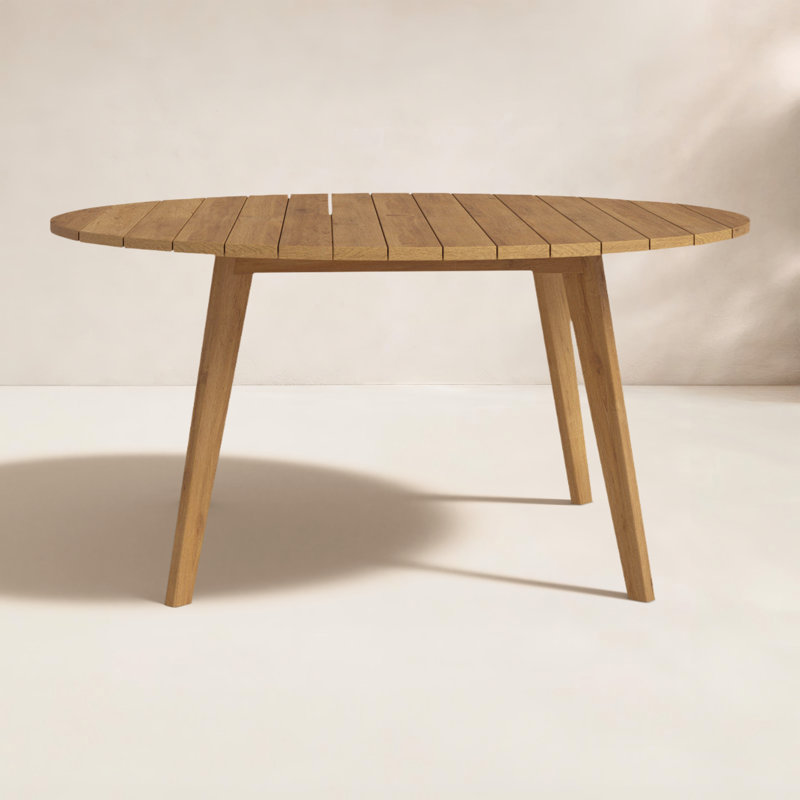 Essential Outdoor Round Teak Dining Table