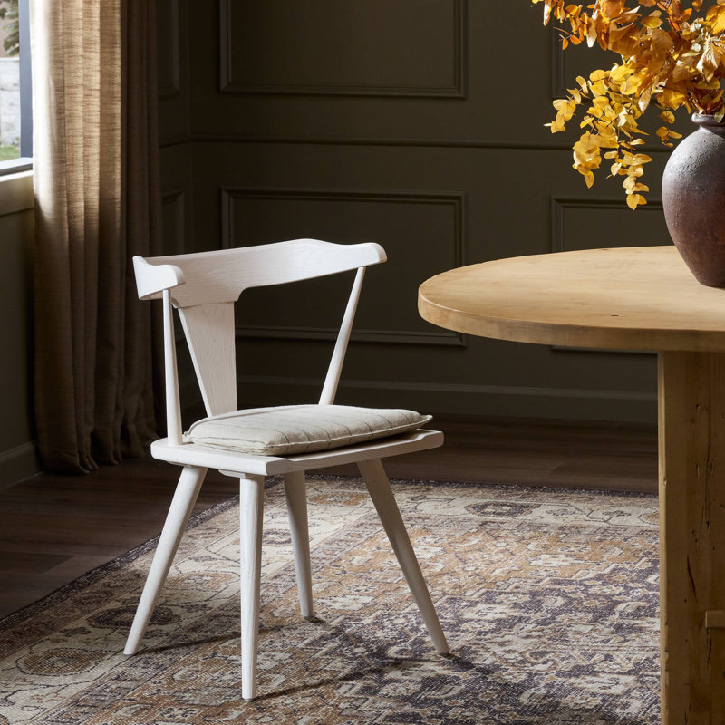 Ripley Dining Chair with Cushion, Lavon Flint, Off White Oak
