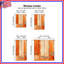 Rideau texturé orange texturé transparent et obscurcissant - 2 panneaux-122318147-122318151
