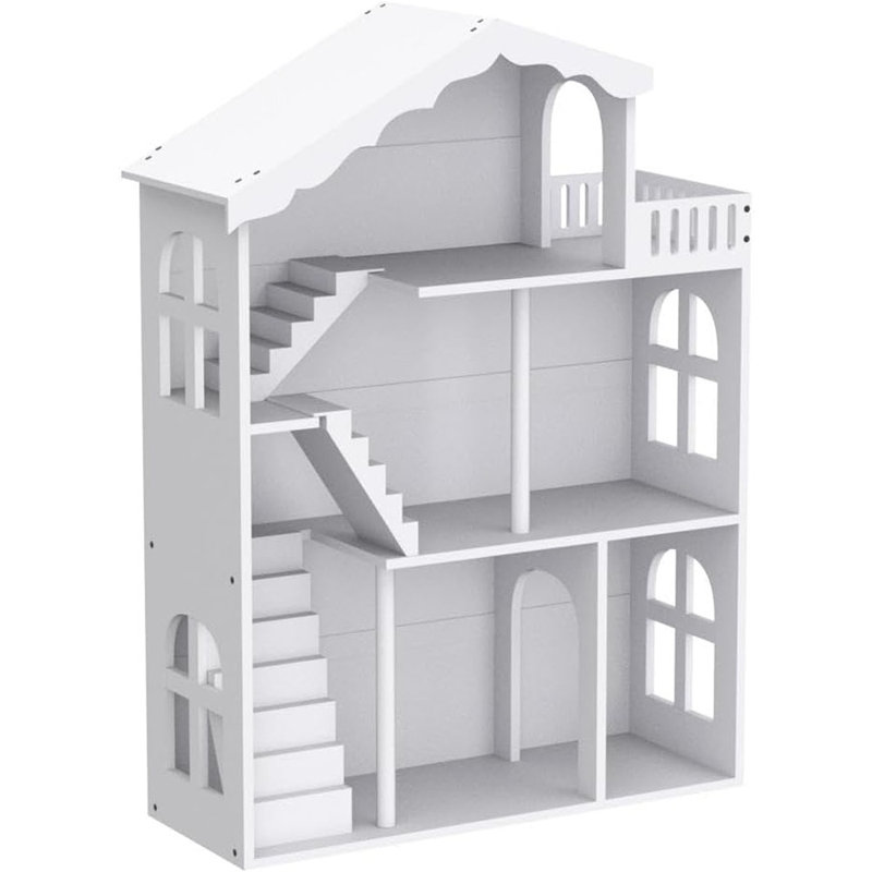 Bibliothèque en bois à 3 niveaux - Bibliothèque pour enfants et rangement pour jouets