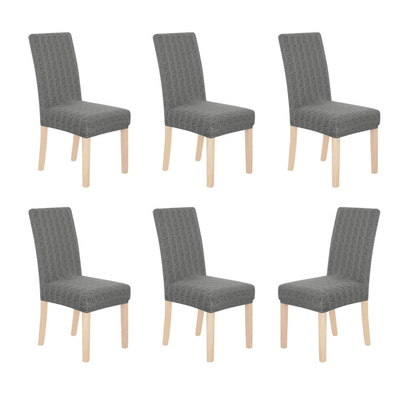Housse pour chaise de salle à manger, Gris foncé