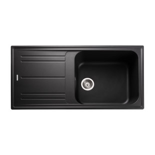 Leisure Sinks & Taps 500mm W Single Bowl Granite Composite Inset Kitchen Sink with 1 Faucet Hole