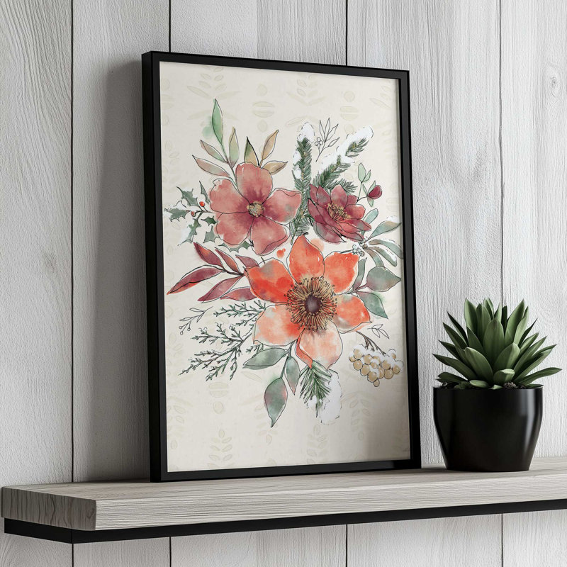«Festive Blooms VII» par Anne Tavoletti, reproduction d'art, H 24 po x l 18 po, Noir