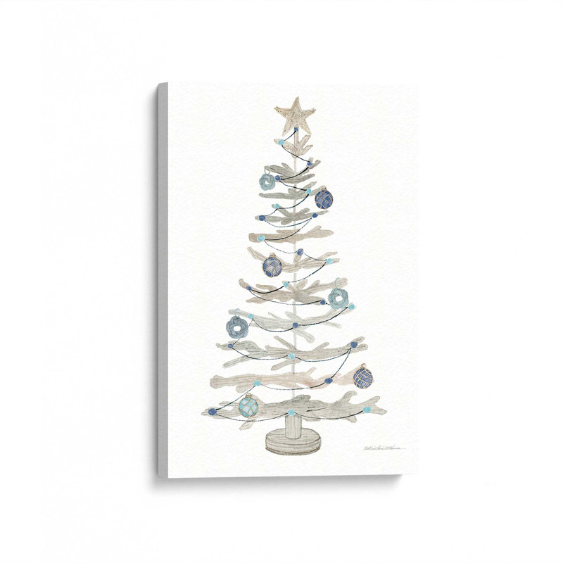 Breeze Christmas Tree, reproduction sur toile dans un cadre noir satiné, Toile tendue, H 12 po x l 8 po x P 1,25 po