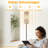  68.5" Standing Floor Lamp Leopard print gold texture Dimmable Metal Pole Lamp with Linen Lampshade LED Bulb Included