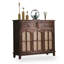 Console rectangulaire en bois massif noyer foncé-1564716901