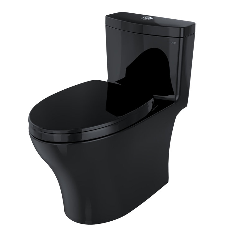 Toilette simple TOTO® Aquia® IV à double chasse allongée 1,28 et 0,9 GPF, WASHLET® +, ébène