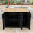 Mid-Century Modern Rolling Kitchen Island with Adjustable Storage-1251378927
