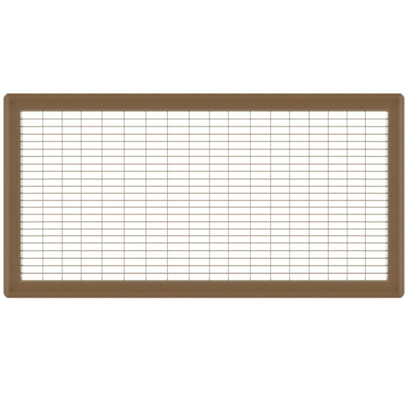 Gril de plancher brun de gros calibre, H 0,9 po x l 12 po x L 36 po