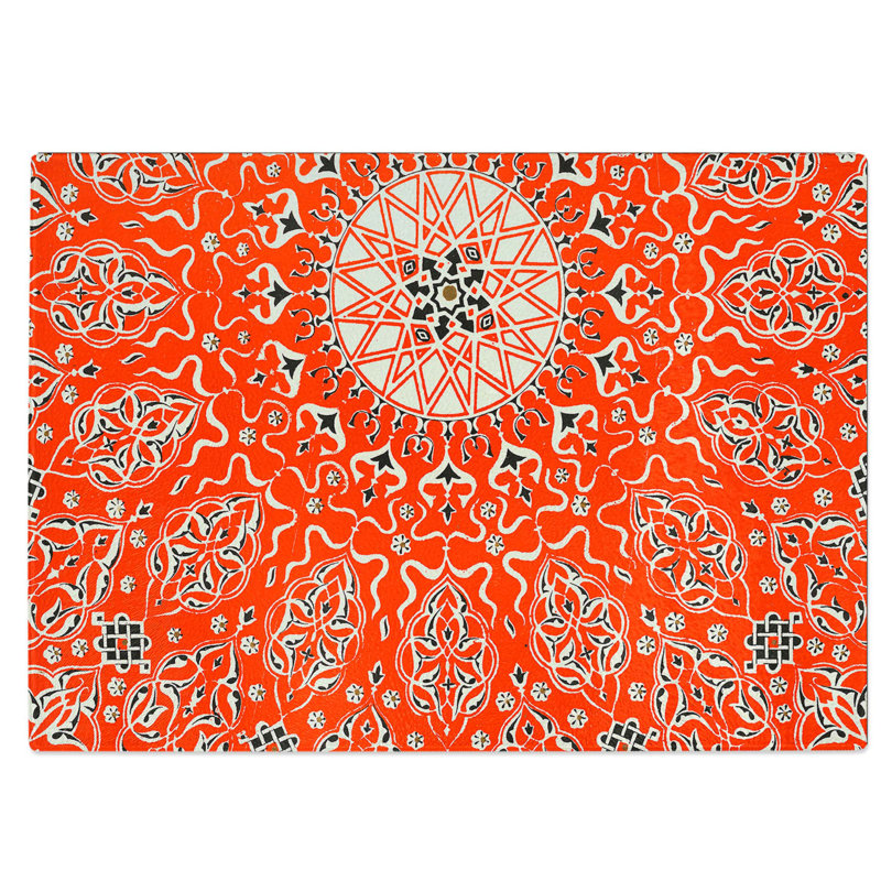 Tempered Glass Illustration Chopping Board, 39 cm W x 28.5 cm L