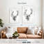 Tête de wapiti en noir et blanc-108232796