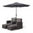 Duenweg Long Double Chaise with Cushions and Table