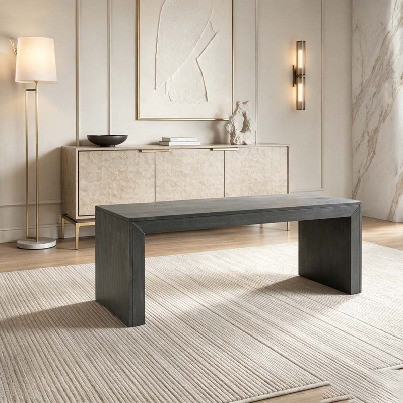 Banc de salle à manger en bois, 48inch, Black
