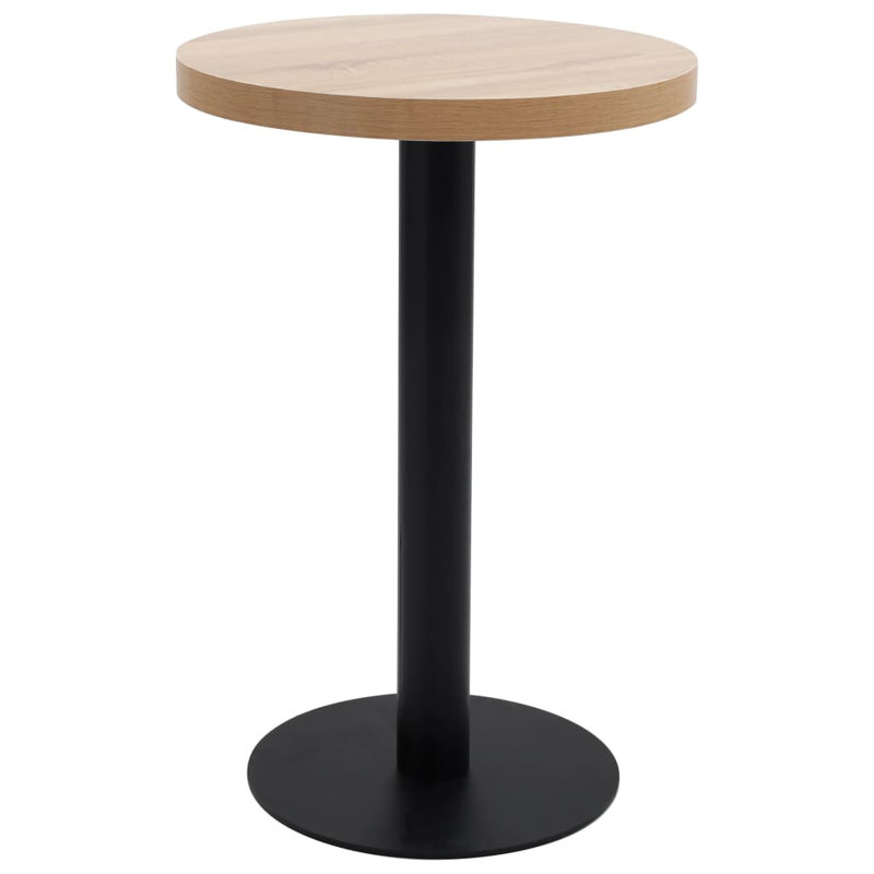 Anael Round Dining Table, Light Brown, H75 x L50 x W50cm