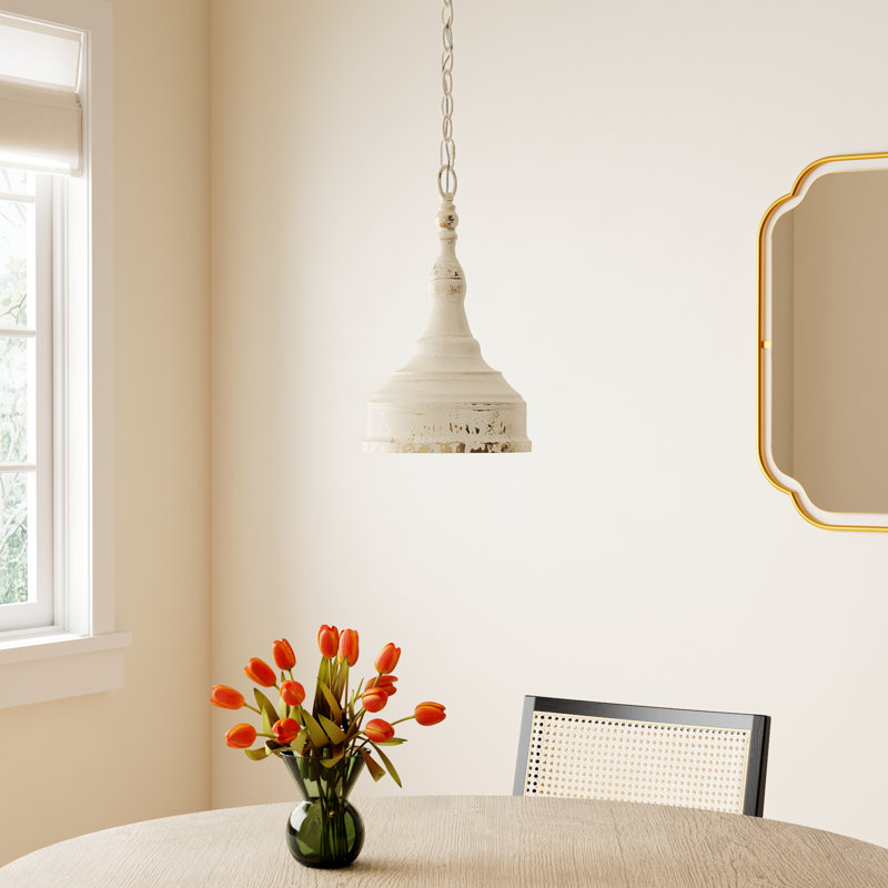Claudette 1 - Light Shaded Pendant, Antique Ivory