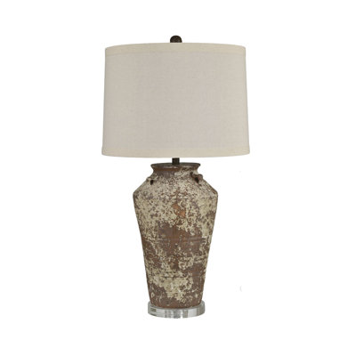 Ceramic Table Lamp With Linen Shade