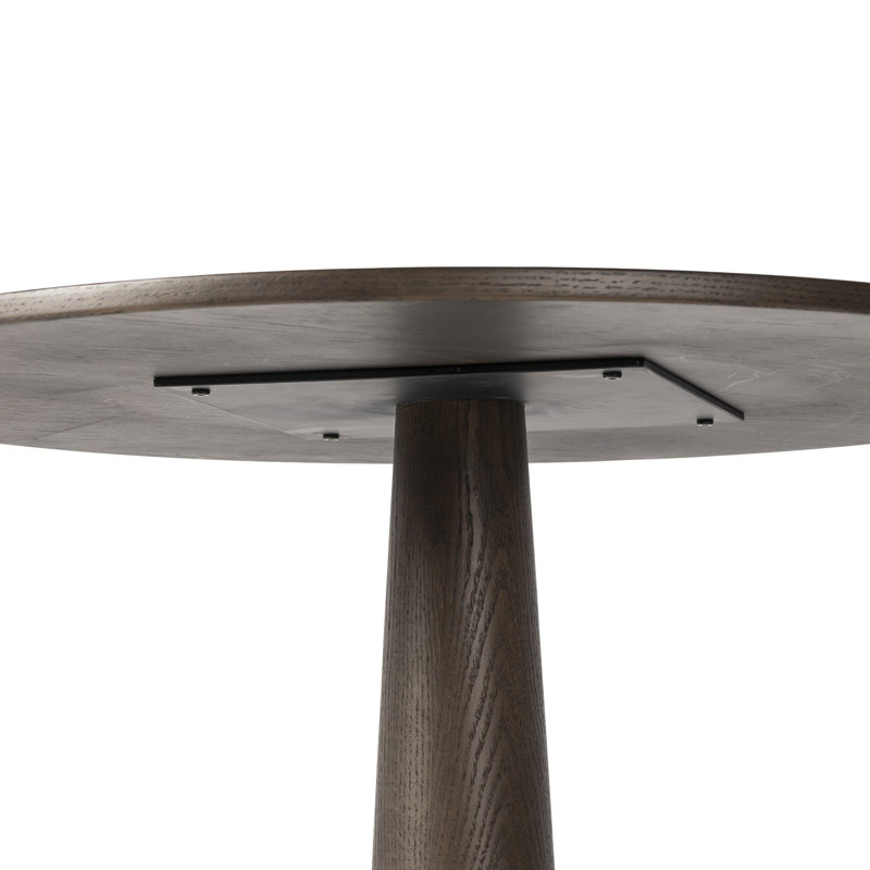 Goetz Bar Table-Brown Oak-Bar, Brown Oak Veneer, 30" H x 32" L x 32" W