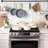 Chef Power Utility Gold 10 - Piece Ceramic Non-Stick Cookware Set Cream