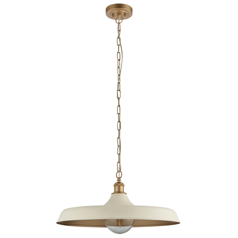 Colbert 1 - Light Dome Pendant, Matt Warm White/Satin Gold