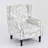 Duward Rococo Light Gray Floral Upholstered Wingback Accent Chair With Nailhead Trim-1021908624
