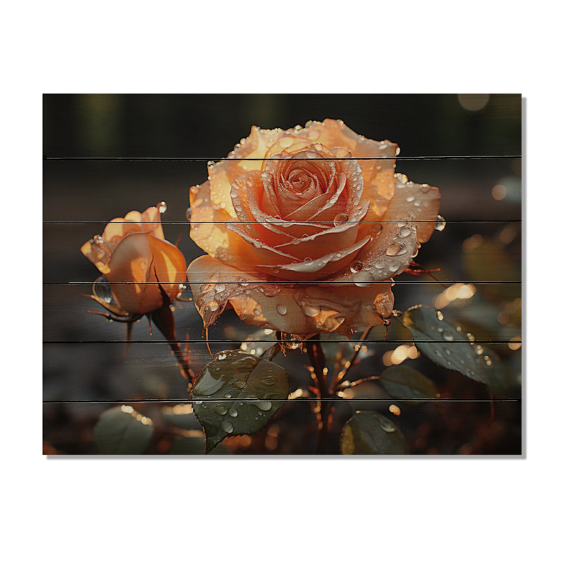 Jaune jaune brillant du matin - reproduction sur bois sans cadre, H 30 po x l 40 po x P 0,78 po
