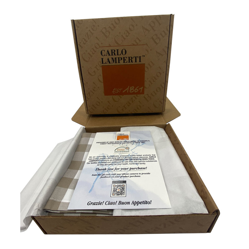 Ghisallo Cotton Buffalo Check Square Napkin, Taupe