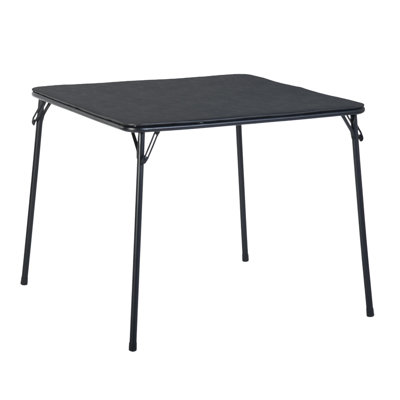Brunhilde Folding Table 33.5 inch Square Saving for Home Office Indoor Small Spaces, Table Foldable Portable for Outdoor Dining Panic Patio Balcony Backyard Poolside, No Assembly Required