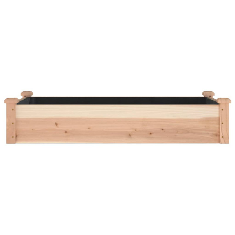Averion Wood Raised Garden Bed, Natural Pine, 25cm H x 120cm W x 60cm D