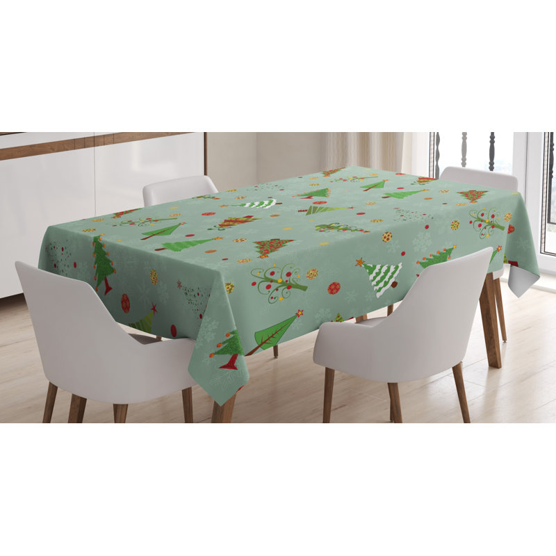 Geometric Christmas Tablecloth, 70" x 52"