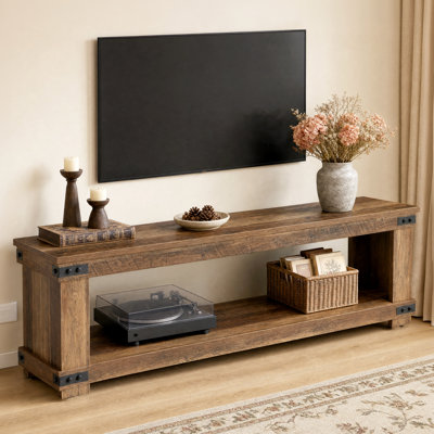 Meuble télé 71 po pour meuble télé 55/65/75 po avec tablette de rangement Farmhouse