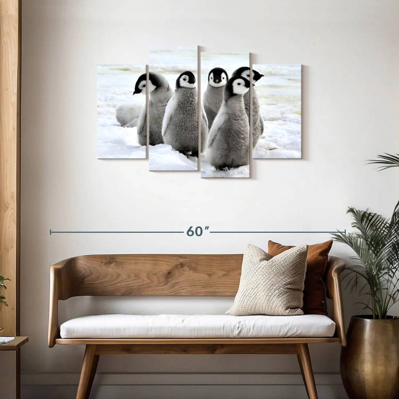 Brampt charmants poussins pingouins, H 27 po x l 43 po