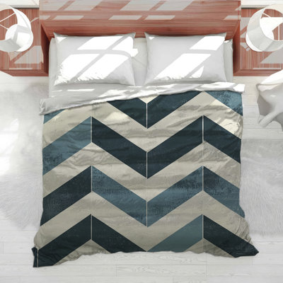 Chevron Pattern Bedding Geometric Comforter Modern