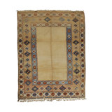 Hand-Knotted High-Quality Beige and Beige Area Rug
