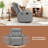 33" Wide Massage Swivel Glider Recliner with Heat Function & Cup Holders-1409430873