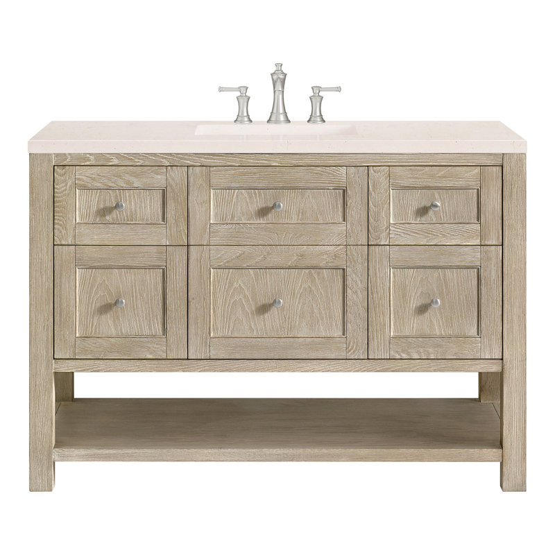 Breckenridge 48'' W Single Vanity, 8" Widespread, Lime Delight, Whitewashed Oak