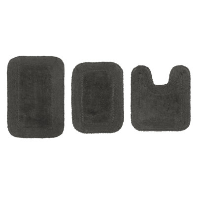 Aceyon Plush Cotton 3 Piece Bath Rug Set