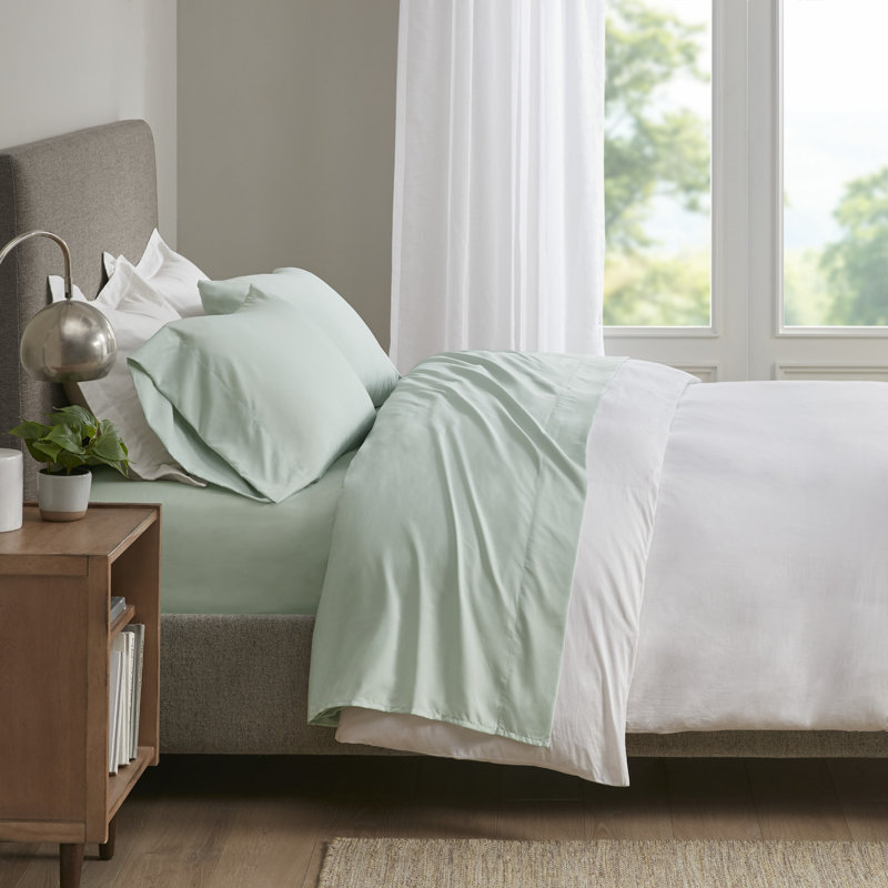 Smart All Season Microfiber Sheet Set, California King, Aqua