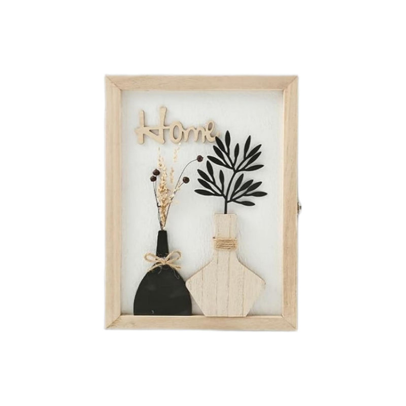 Wood Wall Organizer with Wall Baskets