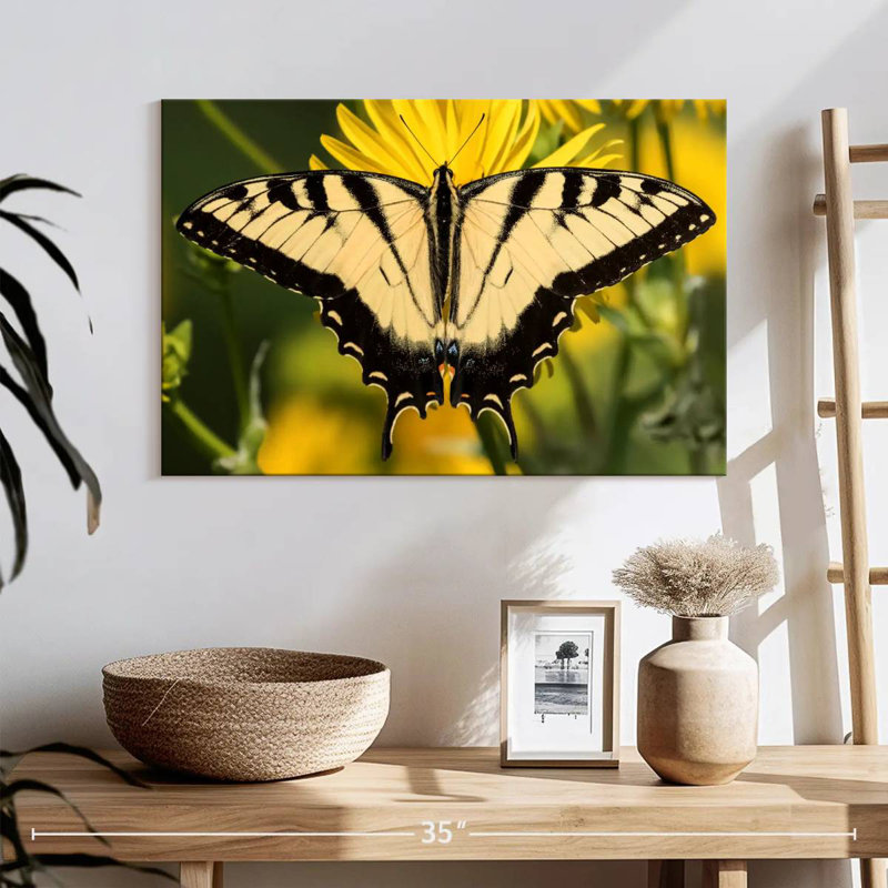 Perched Swallowtail Butterfly, 8" H x 12" W