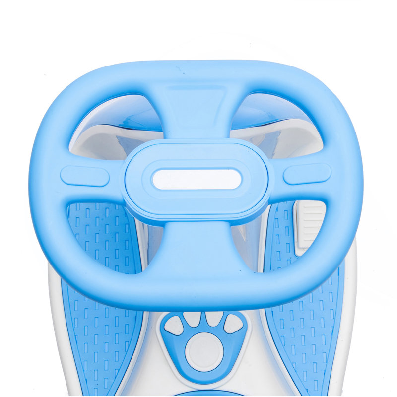 Voiture électrique 12V de 12 V sur wiggle avec conception intelligente 2-en-1, lumières DEL contrôlables, roues en polyuréthane clignotantes et larges roues avant auxiliaires, cadre de stabilité triangulaire, vitesse maximale de 5MPH, musique Bluetooth, pour 3 à 8