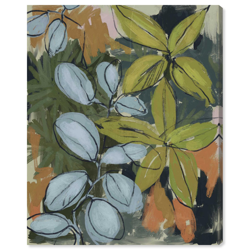 «Tropical Window Floral Decor» par Notoriart, H 30 po x l 36 po, Toile tendue avec châssis
