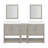 Stovall 73 Inch Double Vanity with Integrated Top and Sink with Mirrors