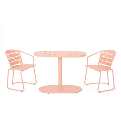 Ensemble bistro 3 pièces Coral Iron Mid Century Modern